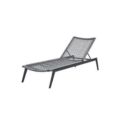 Outdoor Furniture Modern Design Aluminum with Rope Woven Chaise with Cushion Garden Sun Lounger Daybed