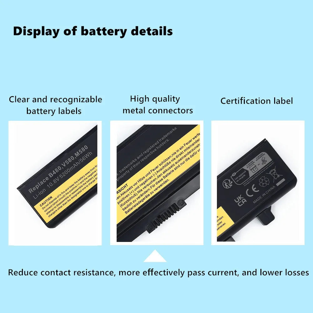 Laptop Battery for Lenovo B480 B485 B490 B580 B585 B590 B4400 B5400 V480 V480c V480s V490u V580 V580c