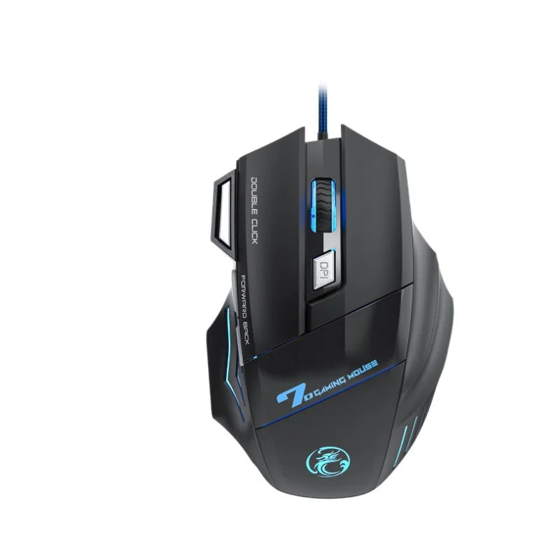 USB Wired Gaming Optical Mouse 4-Keys RGB Backlit Ergonomic Design DPI Adjustable High-Precision Mouse For PC Computer Laptop