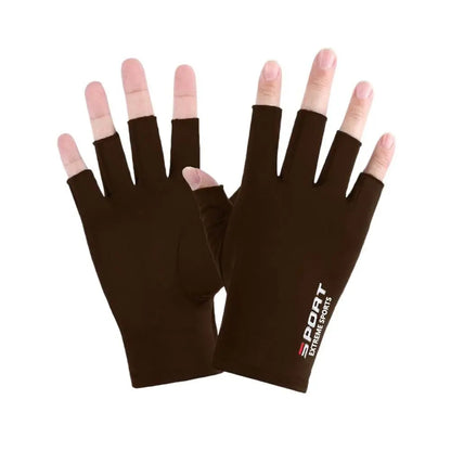 Sun Protection Gloves Half Finger Gloves Ice Silk Screen Gloves Men Fishing Gloves Women Gloves Summer Sunscreen Gloves
