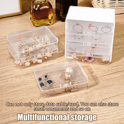 1Set Data Cable Storage Box Cable Organizer Bag With Power Charging Cable Management And Desktop Cable Management Organization
