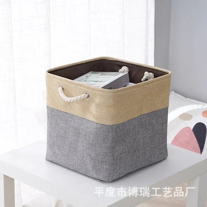 Storage Bin Multifunctional Organizer Basket for Toys and Daily Supplies in Bedroom and Living Room