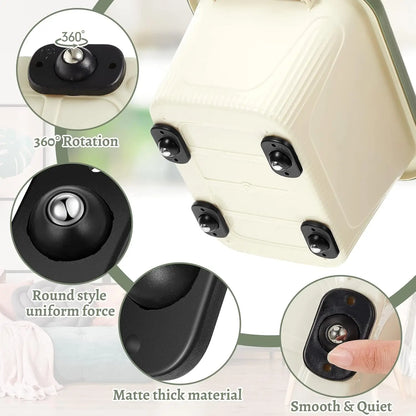 Self Adhesive Caster Wheels Appliance Rollers Appliance Sliders for Kitchen 360° Swivel Universal Wheel Mini Small Kitchen