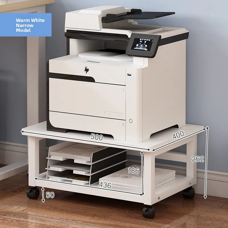 Low Profile Floor Mounted Office Desktop under Desk Printer Copier Storage Ra Home Use Mobile Organization elf