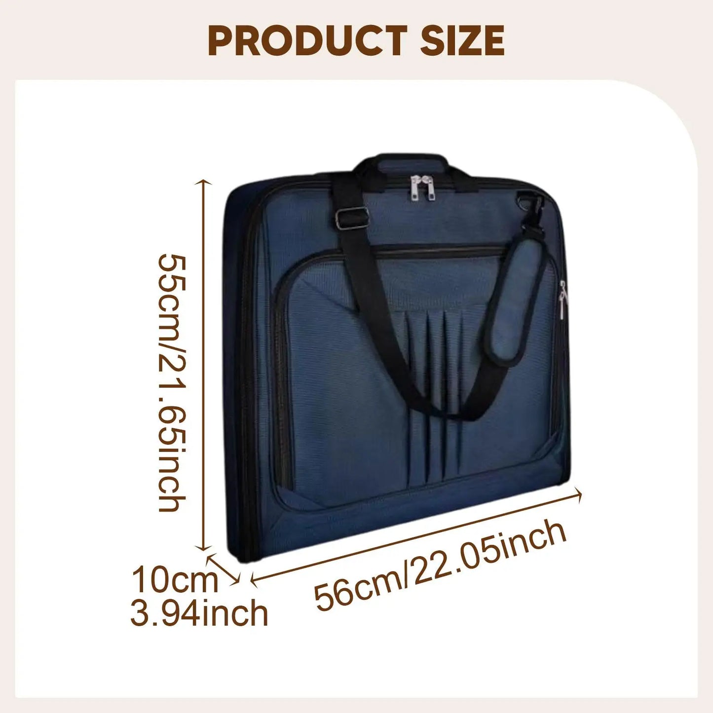Travel Garment Bag with Detachable Adjustable Shoulder Strap Large for Men Luggage Bag for Holiday Short Trip Business Weekender