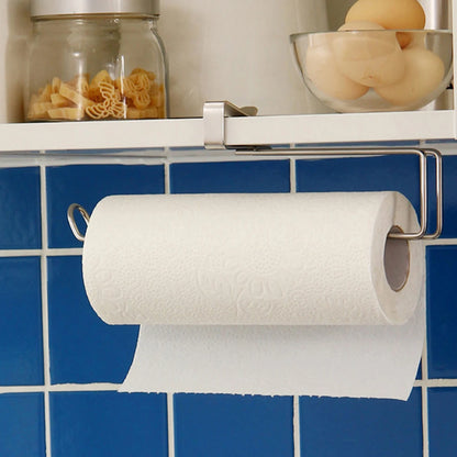 Kitchen paper towel holder Stainless steel nail free punch free wall mounted metal toilet roll holder