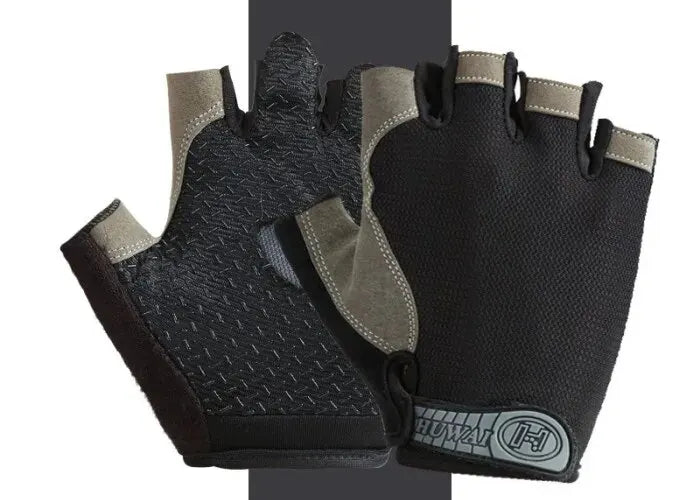 Gym Gloves Fingerless Gloves Anti-Slip Shock-Absorbing Breathable Gloves Sports Gloves for Training Lifting Weight Cycling