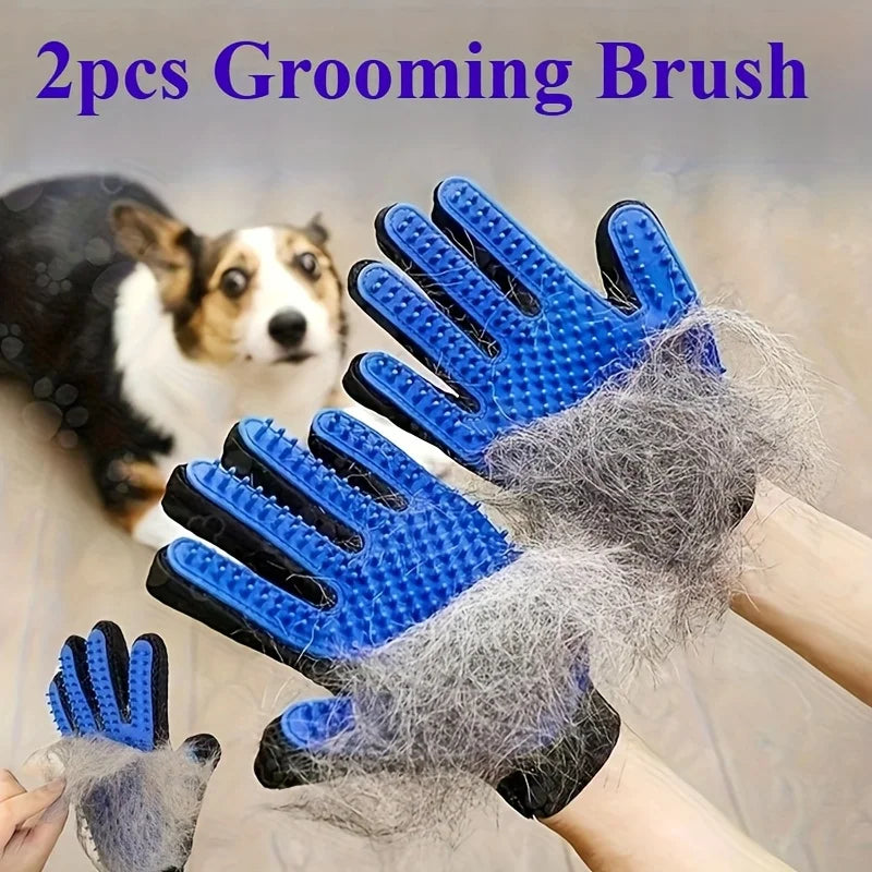 2pc Pet Grooming Gloves,Deshedding and Massaging Grooming Gloves,Removing Fur,Deshedding Glove Brush,Suitable for Dogs and Cats