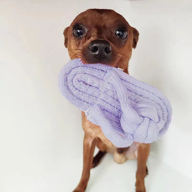 Funny Pet Dog Toys Slippers Cotton Rope Shoes Interactive Chewing Puppy Dog Teeth Cleaning Outdoor Training Cat Relieve Anxiety