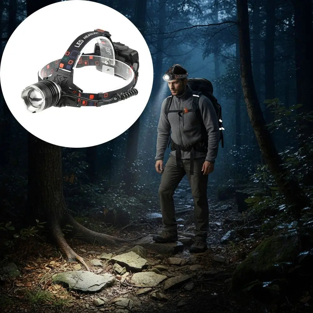 3 Lighting Modes USB Rechargeable Headlamp High Power LED High Lumens Super Bright Head Lamp Waterproof Design T6 LED