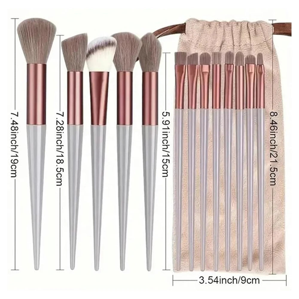 13 PCS Makeup Brushes Set Professional Eye Shadow Foundation Women Cosmetic Brush Eyeshadow Blush Beauty Soft Make Up Tools Bag