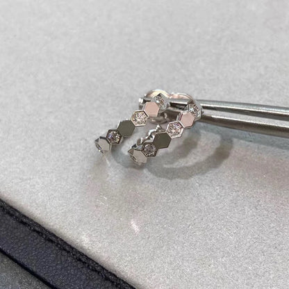 Fine Jewelry 925 Sterling Silver Women's Daily Work Jewelry. Elegant Hexagonal Design Trend Party Jewelry Holiday Gift