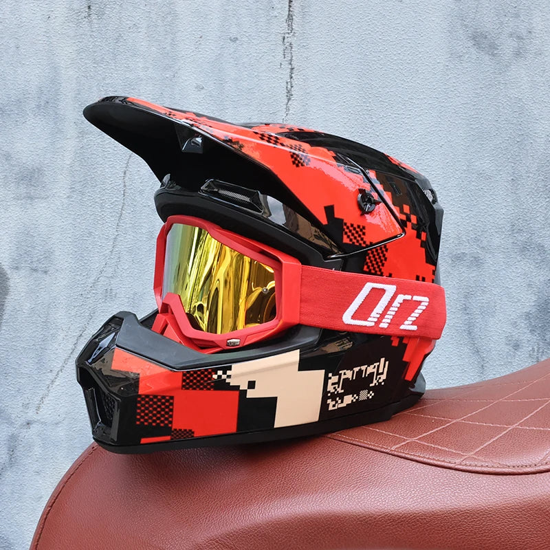903-Motorcycle off-road helmet, fully covered electric vehicle, pulling full helmet, mountain downhill, all season