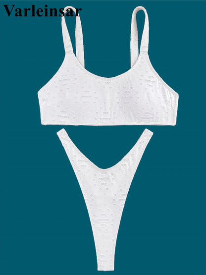 New 4 Colors Extreme Mini Micro Thong Bikini Female Swimsuit Women Swimwear Two-pieces Bikini set Bather Bathing Suit Swim V4798
