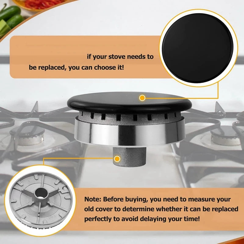 4 Pcs Cooker Hob Gas Burner Cap 55Mm 75Mm 100Mm For Oven Gas Hob Burner Crown Flame Cap Kitchen Accessories