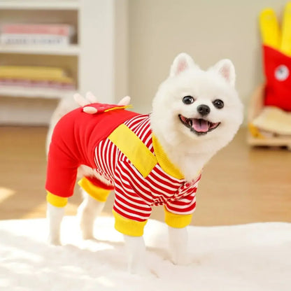 Four-legged Clothing for Pet Dogs, Medium and Large Dogs and Cats, Autumn and Winter Sweatshirts, Plus Fleece Clothing Supplies,