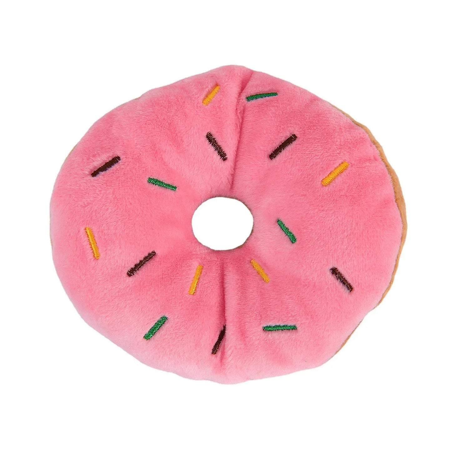 Puppy Chewing Toys Soft Dog Donuts Plush Pet Dog Squeaker Sound Toys for Small Medium Dog Pet Interactive Toys Dog Supplies
