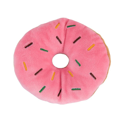 Puppy Chewing Toys Soft Dog Donuts Plush Pet Dog Squeaker Sound Toys for Small Medium Dog Pet Interactive Toys Dog Supplies