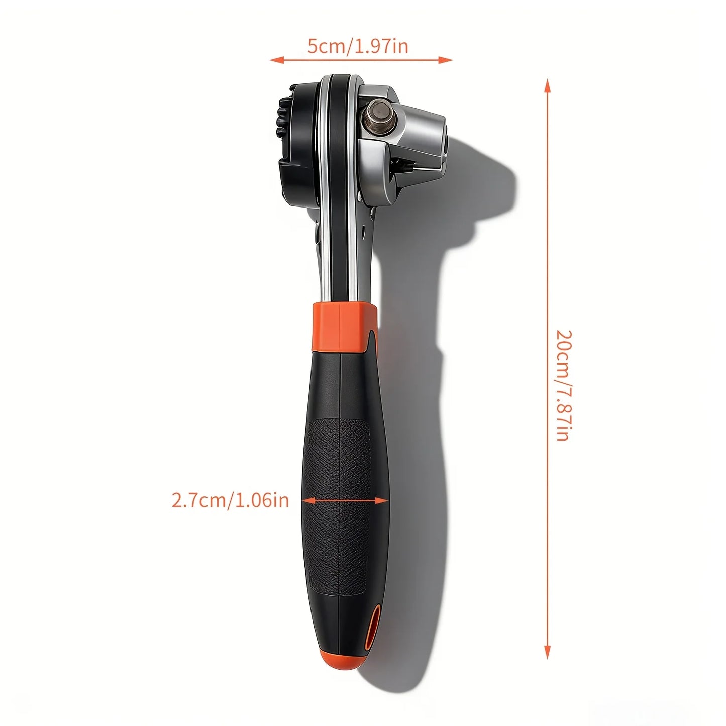 2.36-8.66 inch adjustable ratchet wrench, multi-function adjustable wrench, hand wrench tool