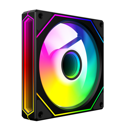 UPSIREN UF-4 Prism 6 PRO 120mm case fan 5V 3PIN motherboard light synchronization 4PIN PWM 3-sided infinity mirror 12CM