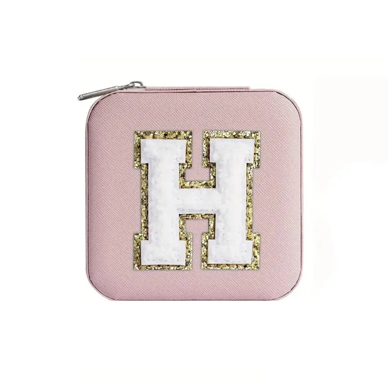 New Creative Letter Jewelry Box Portable Travel Ring Necklace Stud Earrings Storage Box
