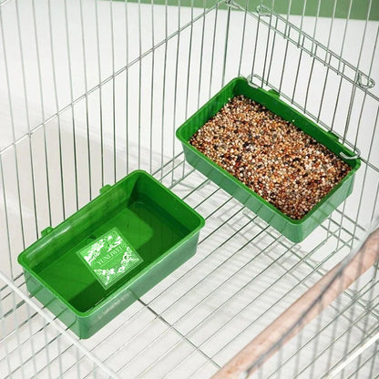 1/3/5pcs Bird Food Box Parrot Feeder Bowl Cage Plastic Bird Bathtub Pet Supplies Bird Sink Bowl Bathtub Hanging Feeding Trough
