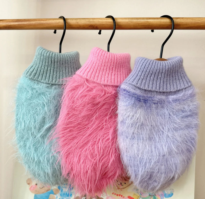 Autumn and winter pet dog clothing: faux fur fleece vest for French Bulldogs, Schnauzers, Shih Tzus, and other small dogs.