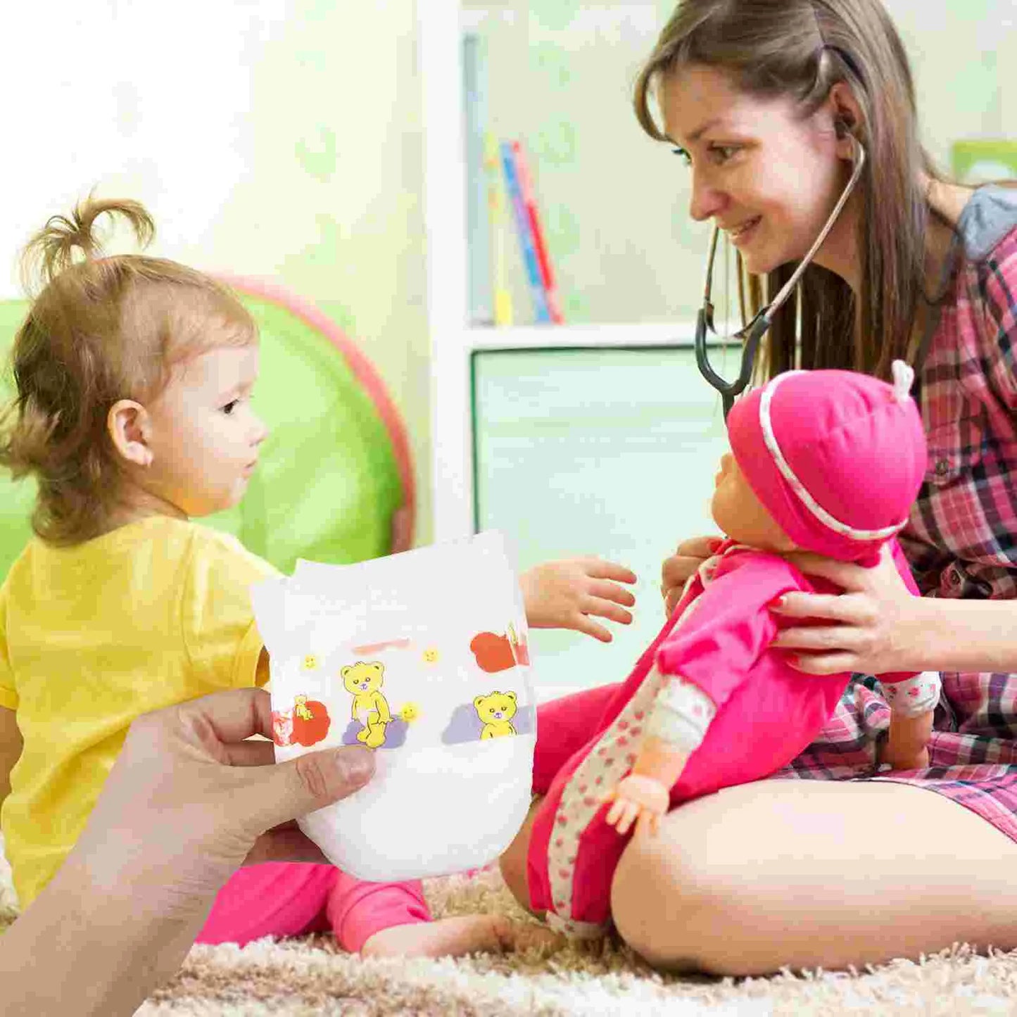 5 Pcs Baby Diapers Reusable Soft Simulation Diapers For Realistic Accessories Barbiedoll Supplies Toy Diapers Babydoll