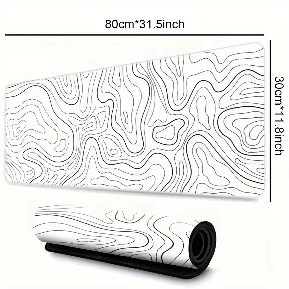 XXL Gaming Mouse Pad Large Desk Mat with Stitched Edge Non-Slip Rubber Base And Low Friction Surface pro Gamer PC Laptop Black