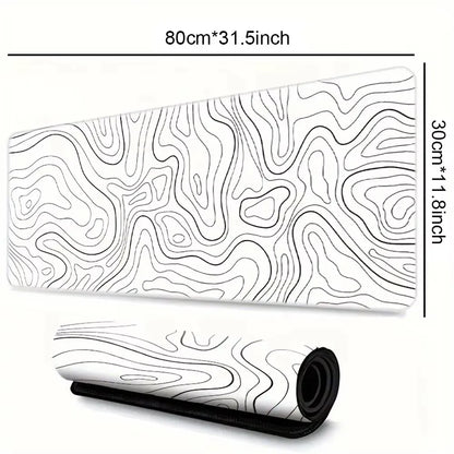 XXL Gaming Mouse Pad Large Desk Mat with Stitched Edge Non-Slip Rubber Base And Low Friction Surface pro Gamer PC Laptop Black