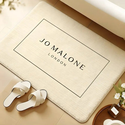 JO M-mALONE Makeup Brand Floor Mat Soft Flannel Rug Non-Slip Absorbent Mat For Bathroom Bedroom Home Decor