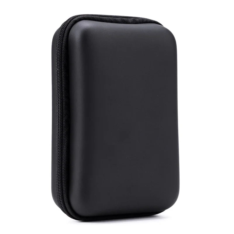 2.5 Hard Disk Case Portable HDD Protection Bag for External 2.5 inch Hard Drive/Earphone/U Disk Hard Disk Drive Case Black
