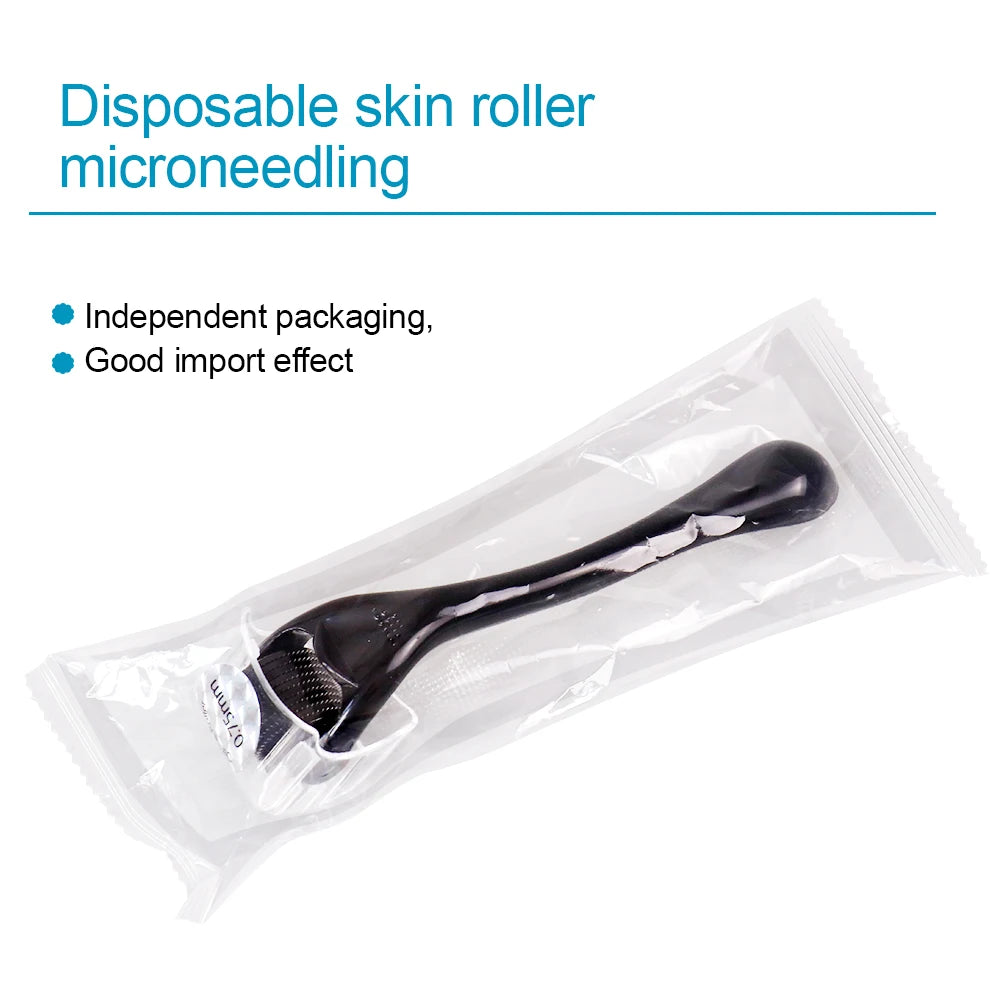 DRS 540 Dermaroller Facial Skin Care Titanium Derma Roller Micro Needle Roller for Hair Regrowth Beard Growth Face Beauty Device