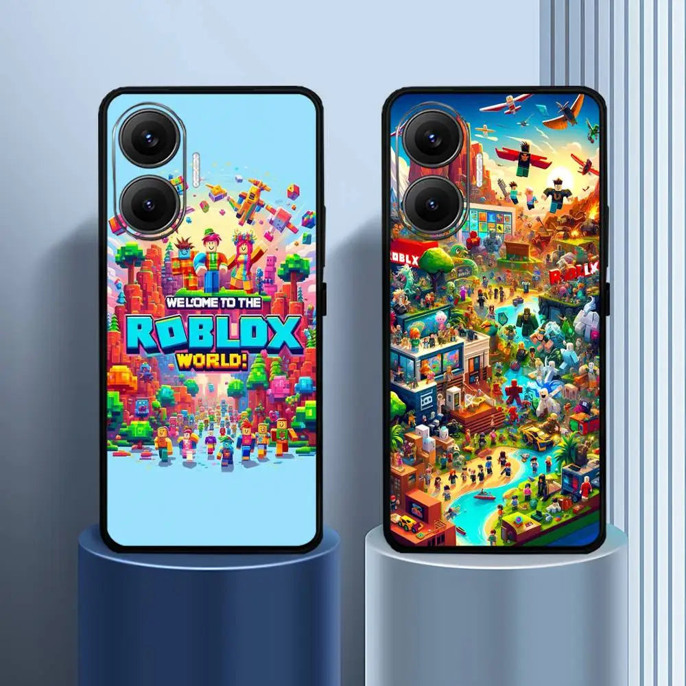 Game-R-rOBLOXE Phone Case For Xiaomi Mi 5X 8 9 10 11 12 Lite Pro 10T PocoX3pro PocoM3 Note 10 Pro Lite