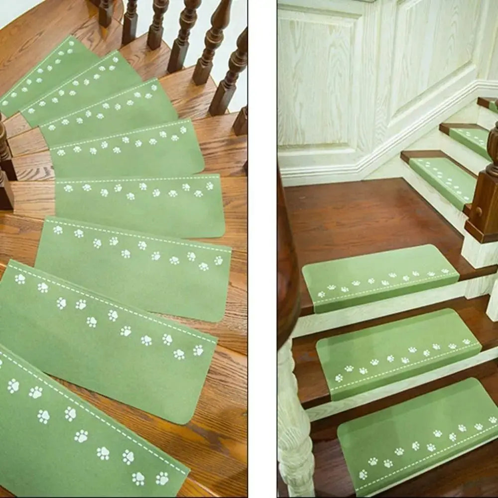 Durable Luminous Stair Mats Self Adhesive Non-slip Stair Carpet Pad Washable Water Absorbent Soft Floor Mat