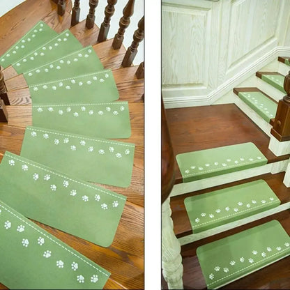 Durable Luminous Stair Mats Self Adhesive Non-slip Stair Carpet Pad Washable Water Absorbent Soft Floor Mat