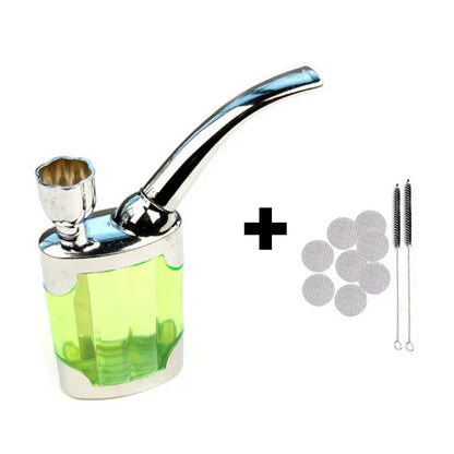 Complete set Cleanable Acrylic Smoking Pipe Fashion Microfilter Tobacco Pipe Circulation Reduce Tar Smoke filter Cigarette Tool