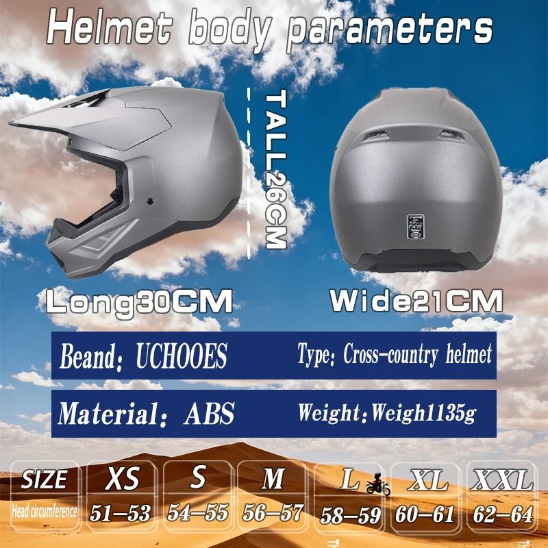 906-Motorcycle Off-Road Helmet, Fully Covered Electric Vehicle, Pulling Full Helmet, Mountain Downhill, All Season