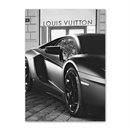 Canvas Painting Nordic Luxury Shop Race Car Paris Champs Elysees Art Posters And Prints Wall Pictures For Living Room Decor