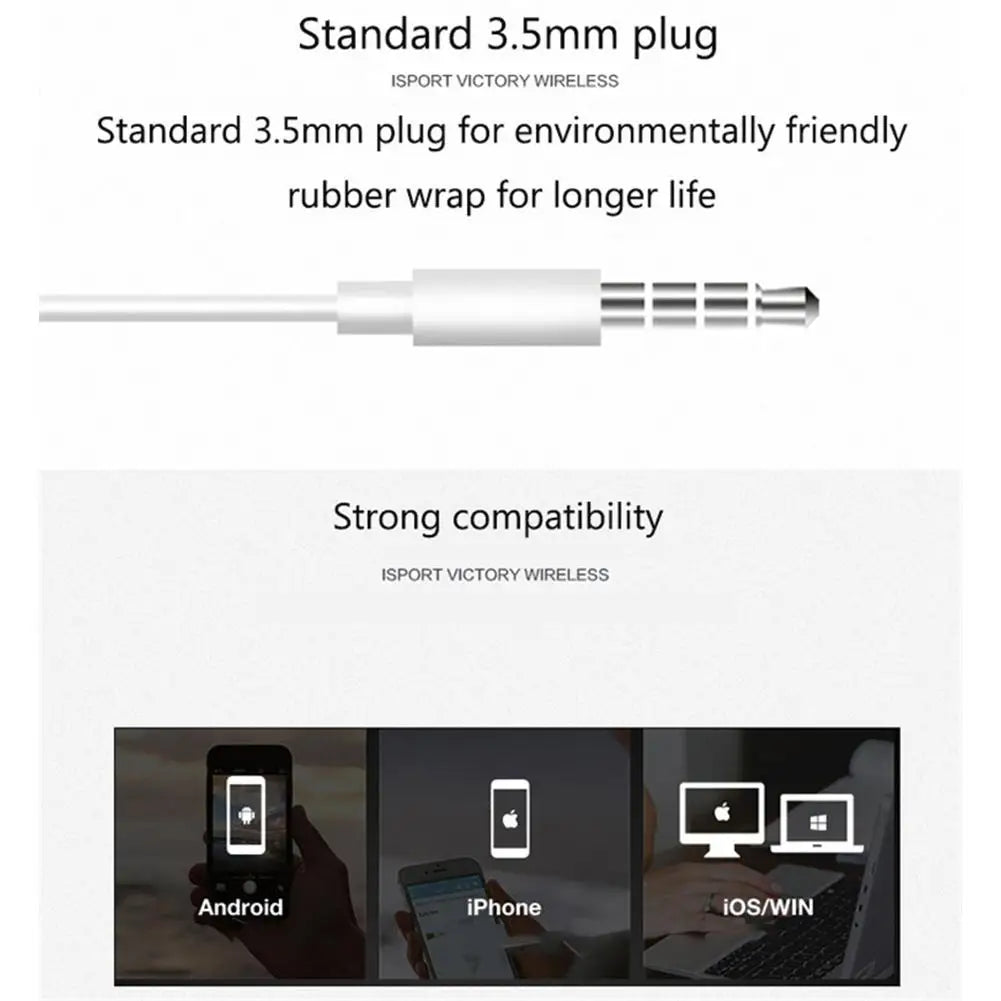 3.5mm Earphones With Microphone Wired Earphones Plug In-Ear Headphones Music Earplugs Ergonomic Headphones for All Smartphones
