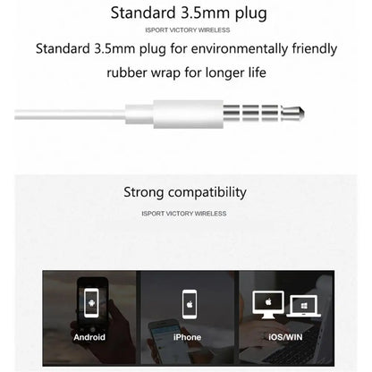 3.5mm Earphones With Microphone Wired Earphones Plug In-Ear Headphones Music Earplugs Ergonomic Headphones for All Smartphones