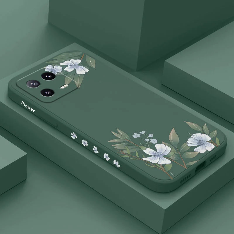 Encounter Flowers Phone Case For Xiaomi 17 Mi 15 15T 14 14T 13 13T 12 12X 12T 12S 11 11T 10 10T 9 9T Pro Lite Liquid Silicone Co