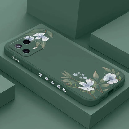 Encounter Flowers Phone Case For Xiaomi 17 Mi 15 15T 14 14T 13 13T 12 12X 12T 12S 11 11T 10 10T 9 9T Pro Lite Liquid Silicone Co