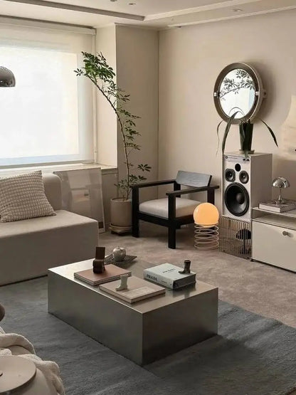 Square Industrial Coffee Table Minimalist Aesthetic Nordic Italian Coffee Table Unique Premium Mesa De Centro Furniture Home
