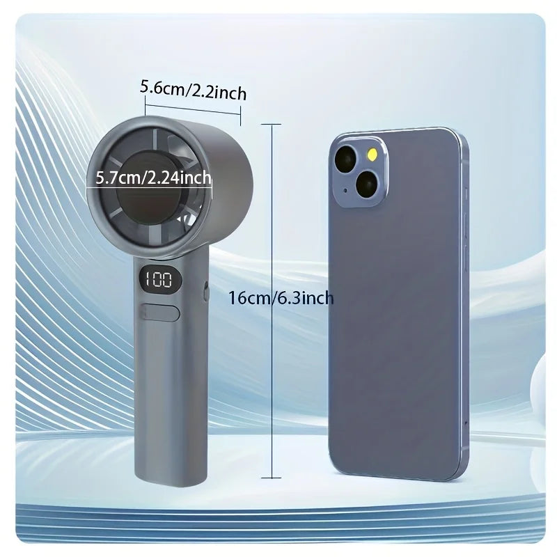 Portable Handheld mini fan, powerful wind speed, convenient USB charging, suitable for travel, outdoor activities, and summer