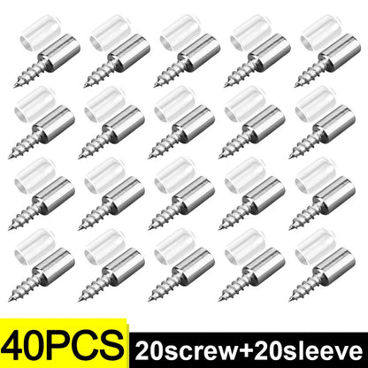 Wholesale Cross Self-tapping Screw with Rubber Sleeve Layer Plate Shelf Holder Wardrobe Septum Brackets Fixed Screws Support Peg