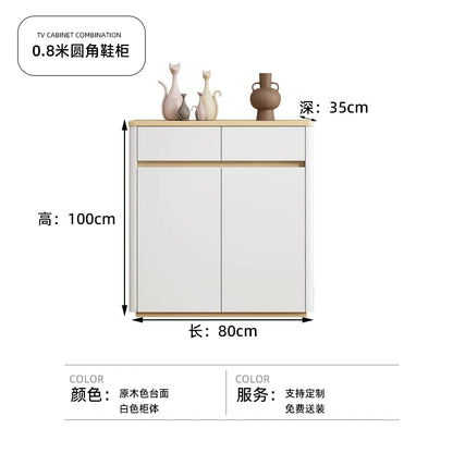 Entryway Organizer Shoe Rack Storage White Organised Living Room Cabinets Space Saving Articulos Para El Hogar Home Furniture