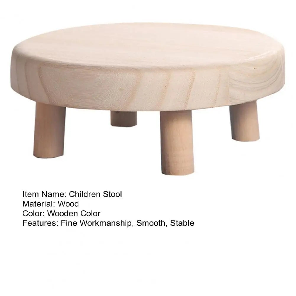 Small Useful Small Wooden Stool Wear-resistant Flower Pot Stand Fine Workmanship Wood Texture Flower Pot Stand Rest
