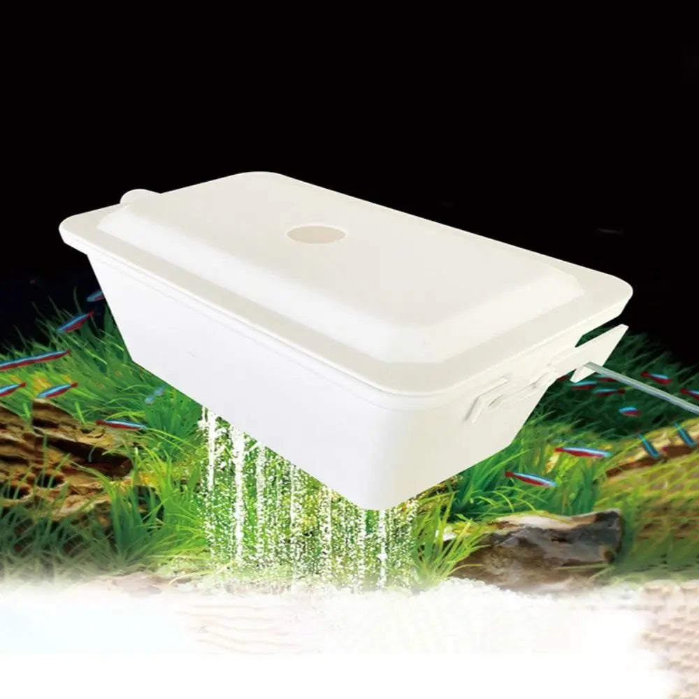 Wall Mounted Hanging Filter Box Removable Plastic Submersible Waterfall Adjuster White Water Circulation Fish Tank Drip Box