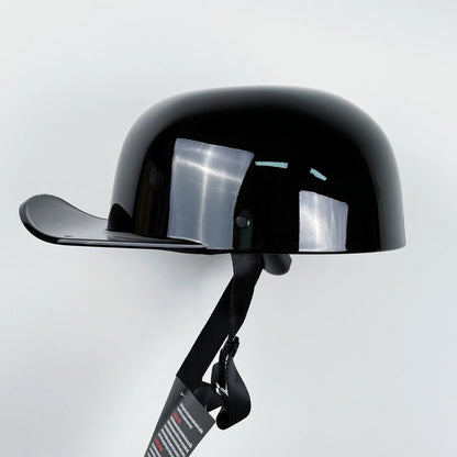 Motorcycle Half Helmet Beanie Retro Open Face Helmet Skull Cap DOT Certified Lightest Low Profile Street ATV Moped Helmet